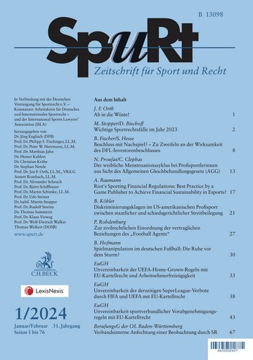 Titelblatt SpuRt Heft 1/2024
