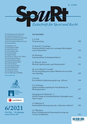 Titelblatt SpuRt Heft 6/2021