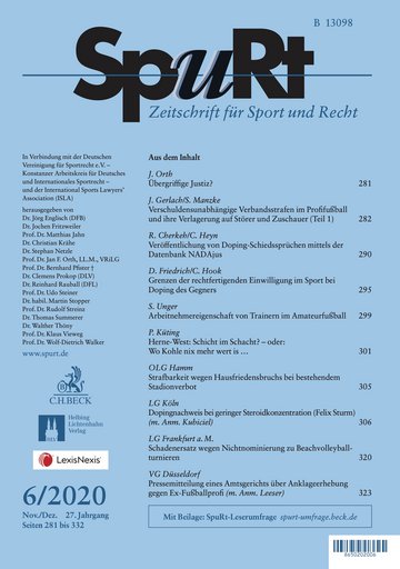 Titelblatt SpuRt Heft 6/2020