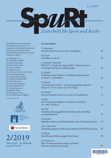 Titelblatt SpuRt Heft 2/2019